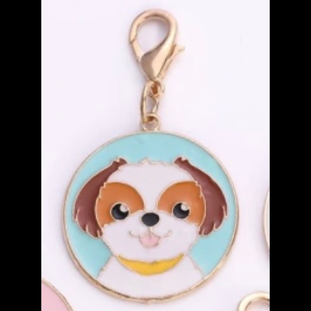 Clip on Shih Tzu dog charm